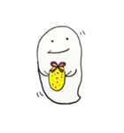 It is a simple ghost.（個別スタンプ：21）