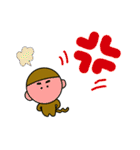 擬音語や効果音とチビさるくん（個別スタンプ：37）
