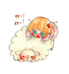 ひつじとおんなのこ（個別スタンプ：5）