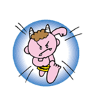 ピンクのおに（個別スタンプ：17）