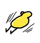 太線のアヒル（個別スタンプ：14）