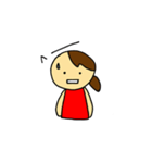 表情くるくる女の子（個別スタンプ：15）