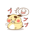 太った犬のスタンプ(メッセージ付き)（個別スタンプ：12）