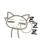 まゆげねこのしろ（個別スタンプ：21）