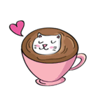 A cup of coffee with a cat（個別スタンプ：26）