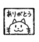 判子風猫スタンプ（個別スタンプ：21）