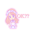 夢見る女の子とユニコーン（個別スタンプ：1）