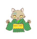 ねこ着物女子（個別スタンプ：10）
