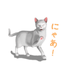 にゃんだか憎めにゃい奴。1 白猫（個別スタンプ：35）