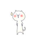 白ねこのスタンプ（個別スタンプ：4）