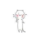 白ねこのスタンプ（個別スタンプ：10）