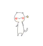 白ねこのスタンプ（個別スタンプ：37）