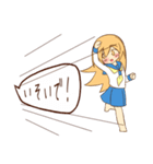 吹き出しと女の子（個別スタンプ：10）