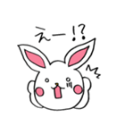 白うさぎの基本セット（黒背景対応）（個別スタンプ：31）