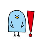 水色のトリ（個別スタンプ：11）