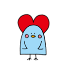 水色のトリ（個別スタンプ：31）