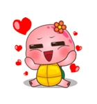 ピンクのカメのピカ（個別スタンプ：8）