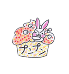 ラブリーな動物のカップケーキ（個別スタンプ：38）