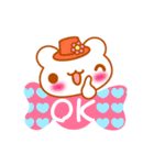 ラブラブ水玉くまちゃん（個別スタンプ：10）