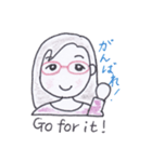 バイリンガルのメガネっ子モナちゃん（個別スタンプ：26）