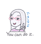 バイリンガルのメガネっ子モナちゃん（個別スタンプ：27）