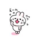 ピンクのうさぎ。（個別スタンプ：9）