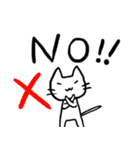 しろねこさんとネコ子（個別スタンプ：7）