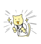白衣のねこうさ（個別スタンプ：14）