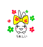 うさリボン(日本語バージョン)（個別スタンプ：11）