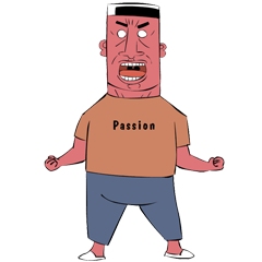 [LINEスタンプ] 情熱マン 