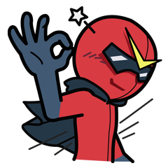 [LINEスタンプ] スーパーVヒーロー 
