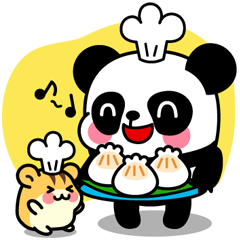 [LINEスタンプ] パンダちゃんとハムチー 