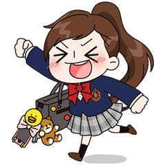 [LINEスタンプ] 大げさ女子高校生・ゆうこ 