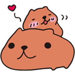 [LINEスタンプ] カピバラさん(キュルッとその2)