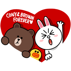 [LINEスタンプ] ブラウン＆コニー ラブぽよデート♪ 