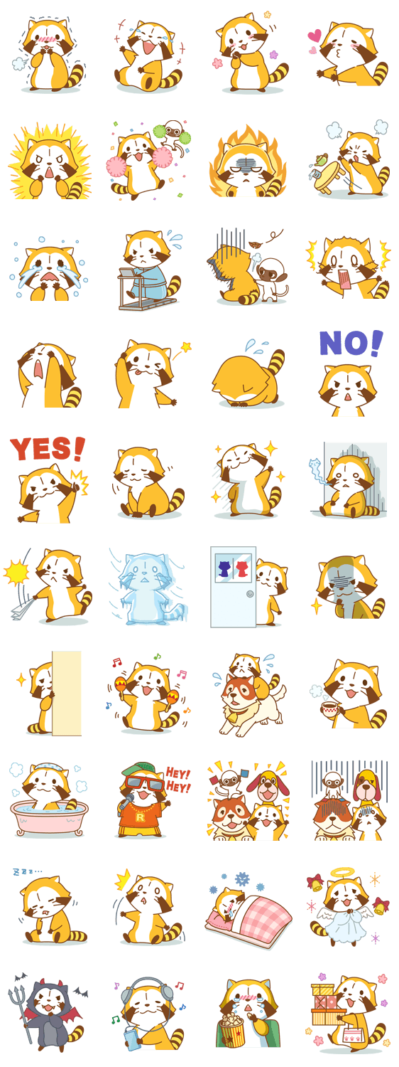 ラスカルと世界名作劇場のスタンプ詳細