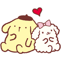 [LINEスタンプ] ポムポムプリン(みんな仲良く) 
