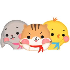 [LINEスタンプ] ほっぺ隊 
