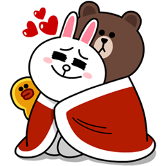 [LINEスタンプ] ブラウン＆コニー 冬のほっこりデート 