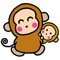 [LINEスタンプ] おさるのもんきち 
