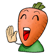 [LINEスタンプ] ミックス・ベジタブルズ ～ ニンジン