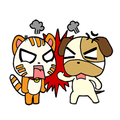 [LINEスタンプ] Cat and Dog fetchpriority=high