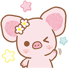 [LINEスタンプ] ピギーガール ときめきDays 