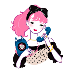 [LINEスタンプ] grrrls talk club