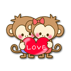 [LINEスタンプ] mono＆mona Happy life fetchpriority=high