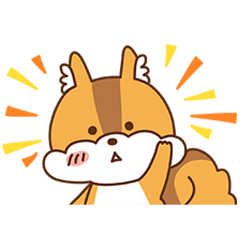 [LINEスタンプ] りすです。3さいです。