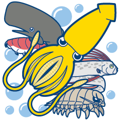 [LINEスタンプ] ダイオウイカと深海生物スタンプ