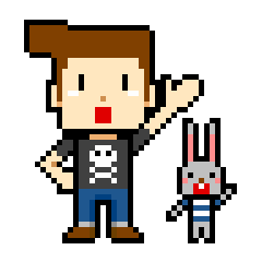 [LINEスタンプ] pixel boy ＆ girl