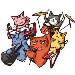[LINEスタンプ] ねこバンド
