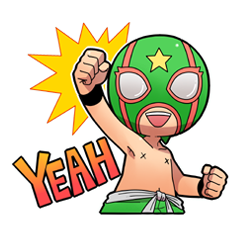 [LINEスタンプ] 覆面レスラーアンディ！